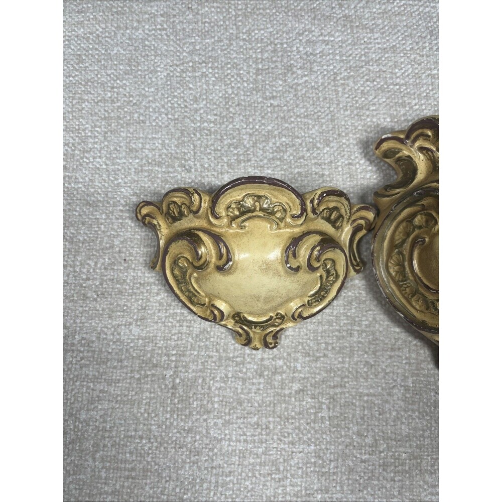 Vintage Mid Century Chalkware Wall Pocket Faux Lavabo Fountain Planter Sconce - Picture 3 of 14